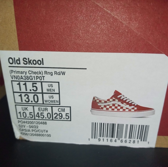 Vans Old Skool Primary Checkers Multiple Sizes - Picture 15 of 16